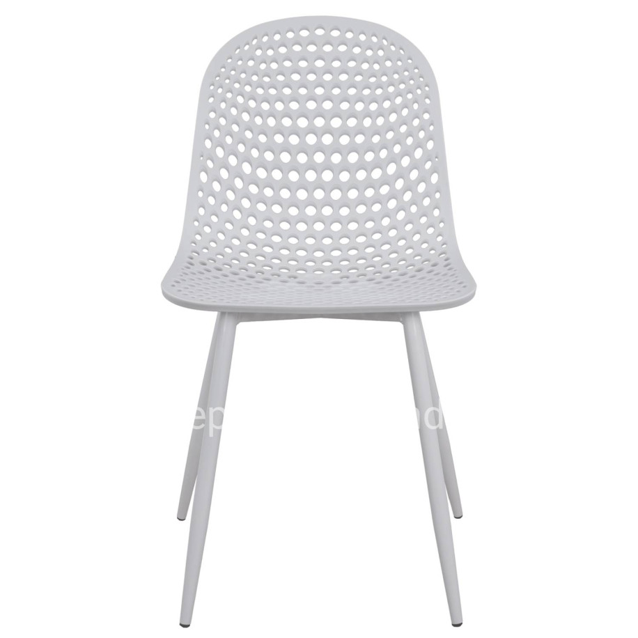 ΚΑΡΕΚΛΑ ΠΟΛΥΠΡΟΠΥΛΕΝΙΟΥ MILANA HM8512.01 ΛΕΥΚΟ ΜΕ ΜΕΤΑΛΛΙΚΑ ΠΟΔΙΑ 45X51X84Υ εκ.