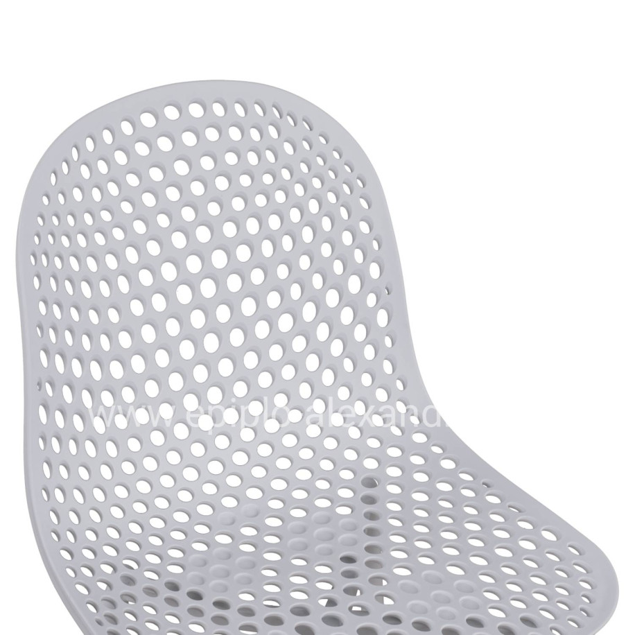 ΚΑΡΕΚΛΑ ΠΟΛΥΠΡΟΠΥΛΕΝΙΟΥ MILANA HM8512.01 ΛΕΥΚΟ ΜΕ ΜΕΤΑΛΛΙΚΑ ΠΟΔΙΑ 45X51X84Υ εκ.