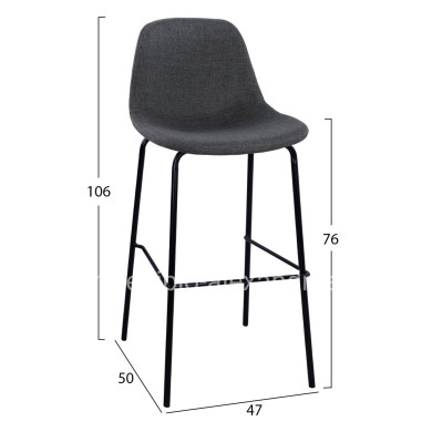 ΣΚΑΜΠΟ VINCENT HM8579.10 ΜΕ ΜΕΤΑΛΛΙΚΟ ΣΚΕΛΕΤΟ ΚΑΙ ΥΦΑΣΜΑ ΣΕ ΓΚΡΙ ΧΡΩΜΑ 47Χ50Χ106Υεκ.