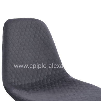 ΚΑΡΕΚΛΑ LUCILLE HM8552.01 ΑΠΟ ΒΕΛΟΥΔΟ ΓΚΡΙ ΜΕ ΜΕΤΑΛΛΙΚΟ ΣΚΕΛΕΤΟ 45X56X81Υ εκ.