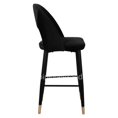 ΣΚΑΜΠΟ ΜΠΑΡ HARPER HM8526.04 ΒΕΛΟΥΔΟ ΜΑΥΡΟ ΜΕ ΜΕΤΑΛΛΙΚΟ ΣΚΕΛΕΤΟ 50Χ51Χ111Υ εκ.