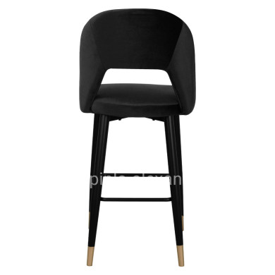 ΣΚΑΜΠΟ ΜΠΑΡ HARPER HM8526.04 ΒΕΛΟΥΔΟ ΜΑΥΡΟ ΜΕ ΜΕΤΑΛΛΙΚΟ ΣΚΕΛΕΤΟ 50Χ51Χ111Υ εκ.