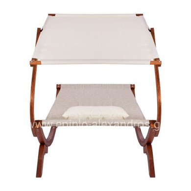 ΞΑΠΛΩΣΤΡΑ ΠΑΡΑΛΙΑΣ ΞΥΛΙΝΗ ΚΑΡΥΔΙ-ΜΠΕΖ ΜΕ ΣΚΙΑΣΤΡΟ COLBY HM5671.02 105X221X162Υ εκ.