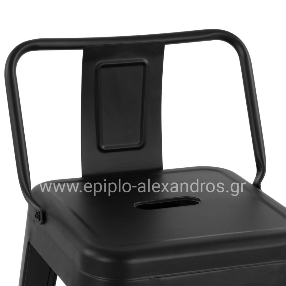 ΣΚΑΜΠΟ BAR ΜΕΤΑΛΛΙΚΟ MELITA ME ΠΛΑΤΗ ΜΑΥΡΟ ΜΑΤ 43Χ43Χ95Υεκ. HM8643.22