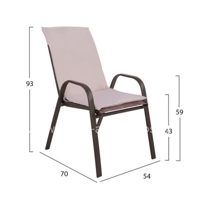 ΣΕΤ ΤΡΑΠΕΖΑΡΙΑΣ 5ΤΜΧ ΚΑΡΕΚΛΕΣ ΜΕ ΜΑΞΙΛΑΡΙ & ΤΡΑΠΕΖΙ 120X70 HM10568.02 ΚΑΦΕ