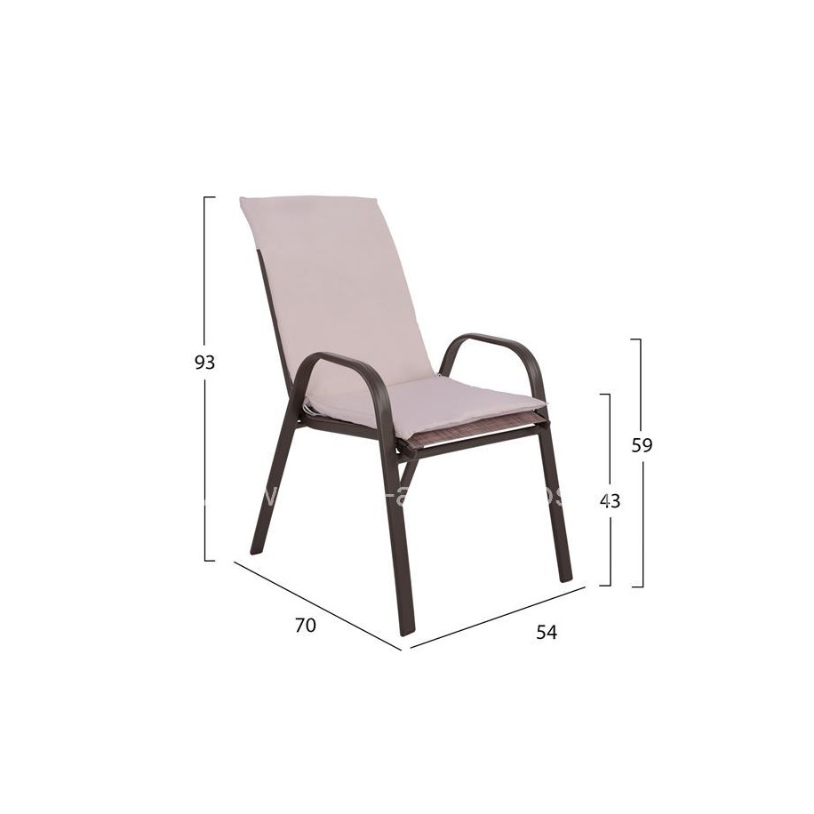 ΣΕΤ ΤΡΑΠΕΖΑΡΙΑΣ 7ΤΜΧ ΚΑΡΕΚΛΕΣ ΜΕ ΜΑΞΙΛΑΡΙ & ΤΡΑΠΕΖΙ 150X90 HM10572.02 ΚΑΦΕ