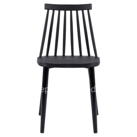 Dining Chair HM8052.12 Vanessa Black with metallic black legs 43x46,5x82 cm.