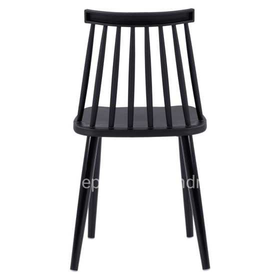 Dining Chair HM8052.12 Vanessa Black with metallic black legs 43x46,5x82 cm.