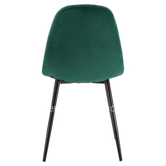Dining Chair Leonardo Cypress Green Velvet with metallic legs HM00100.23 45x53x85 cm.