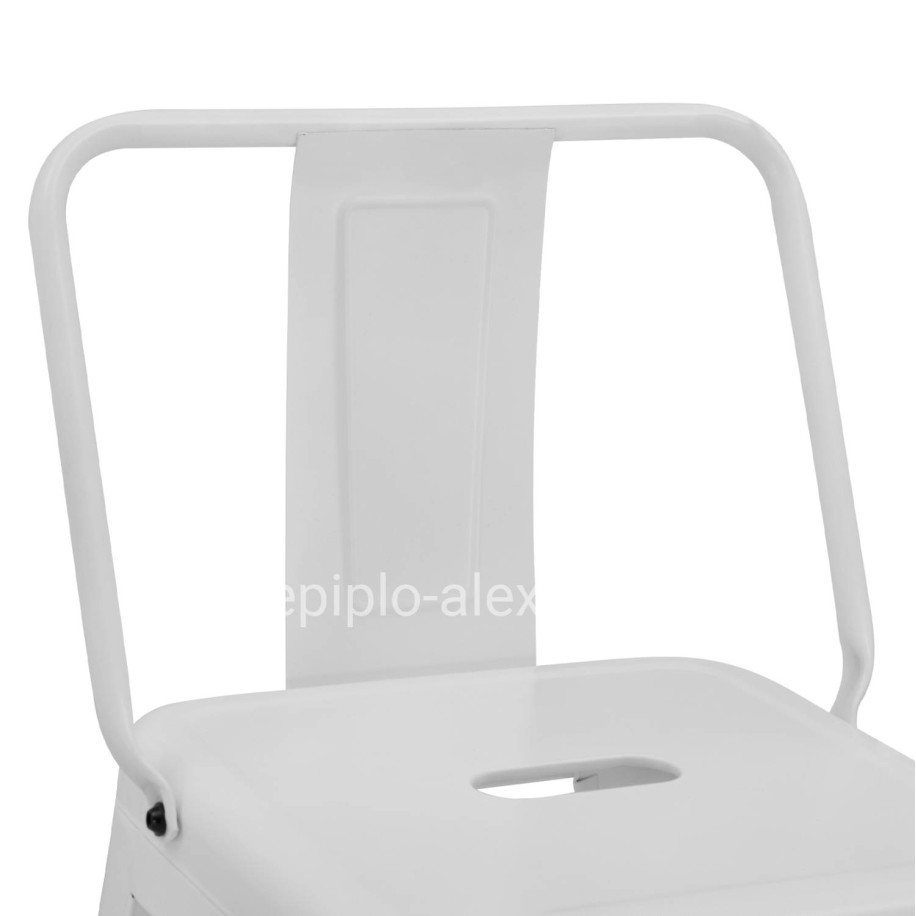 ΣΚΑΜΠΟ ΜΕΣΑΙΟΥ ΥΨΟΥΣ ΜΕΤΑΛΛΙΚΟ MELITA ΜΕ ΠΛΑΤΗ ΣΕ ΛΕΥΚΟ ΜΑΤ HM8574.31 42x42x89,5Υ εκ.