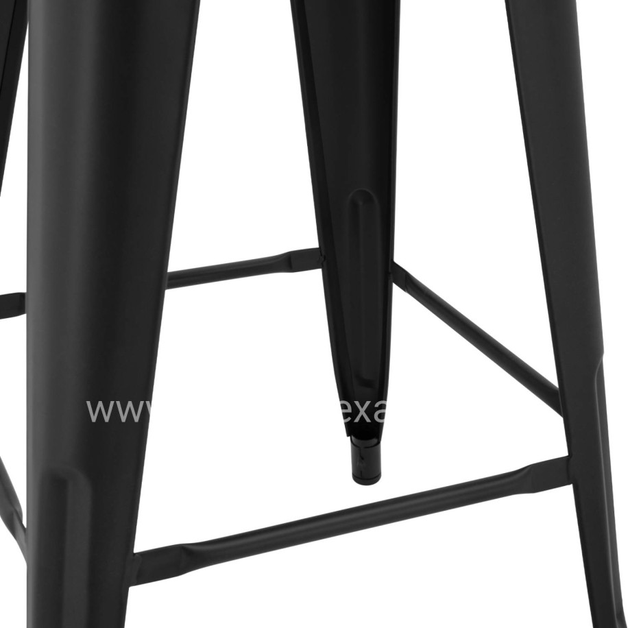 ΣΚΑΜΠΟ ΜΕΣΑΙΟΥ ΥΨΟΥΣ ΜΕΤΑΛΛΙΚΟ MELITA ΜΕ ΠΛΑΤΗ ΣΕ ΜΑΥΡΟ ΜΑΤ HM8574.32 42x42x89,5Υ εκ.