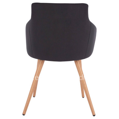 ΠΟΛΥΘΡΟΝΑΚΙ IVY ΒΕΛΟΥΔΟ ΜΑΥΡΟ ΚΑΙ ΜΕΤΑΛΛΙΚΑ ΠΟΔΙΑ HM8546.04 53x55x79 εκ.