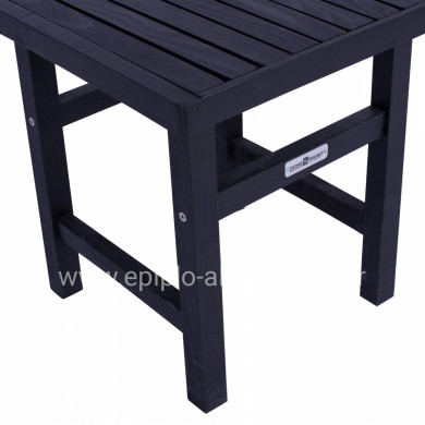 ΣΚΑΜΠΩ-ΤΡΑΠΕΖΑΚΙ ΜΑΥΡΟ KOLI 40Χ40X45Υ εκ. HM289.04