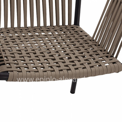 ΠΟΛΥΘΡΟΝΑ ΑΛΟΥΜΙΝΙΟΥ ΑΝΘΡΑΚΙ ΜΕ ΠΛΑΤΥ ΣΧΟΙΝΙ ΚΑΠΟΥΤΣΙΝΟ HM5784.02 56x58x85 εκ.