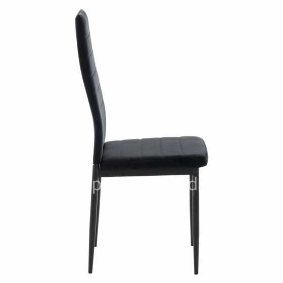 METAL CHAIR HM0037.34 BLACK VELVET WITH METAL FRAME K/D
