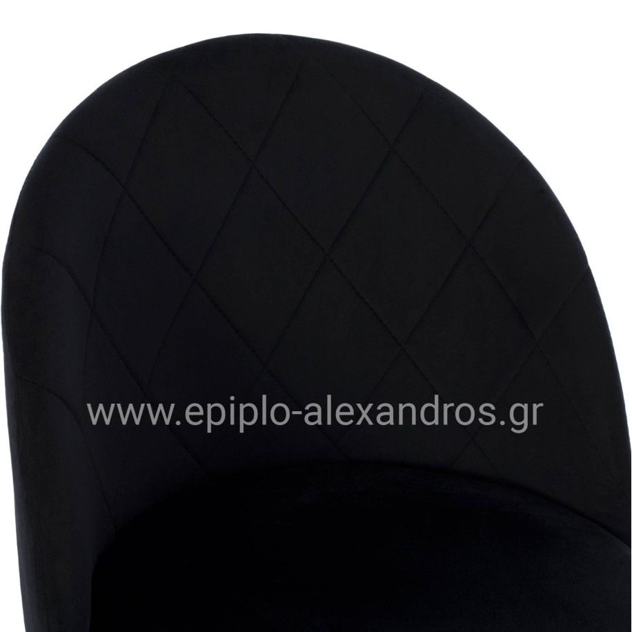 ΚΑΡΕΚΛΑ ODED ΜΕ ΜΕΤΑΛΛΙΚΑ ΜΑΥΡΑ ΠΟΔΙΑ & ΒΕΛΟΥΔΟ ΜΑΥΡΟ HM8731.14 45x52x77 εκ.