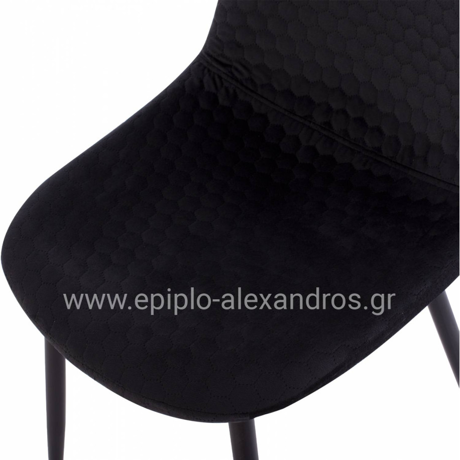 ΚΑΡΕΚΛΑ LUCILLE HM8552.04 ΑΠΟ ΒΕΛΟΥΔΟ ΜΑΥΡΟ ΜΕ ΜΕΤΑΛΛΙΚΟ ΣΚΕΛΕΤΟ 45X56X81Υ εκ.