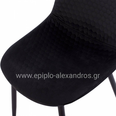 ΚΑΡΕΚΛΑ LUCILLE HM8552.04 ΑΠΟ ΒΕΛΟΥΔΟ ΜΑΥΡΟ ΜΕ ΜΕΤΑΛΛΙΚΟ ΣΚΕΛΕΤΟ 45X56X81Υ εκ.