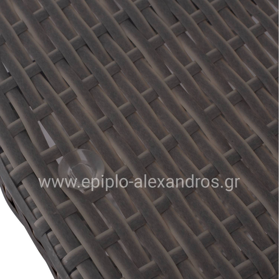 ΤΡΑΠΕΖΙ ΜΕΤΑΛΛΙΚΟ MINSK RATTAN ΓΚΡΙ HM5507.01 150x90x75Υ εκ.