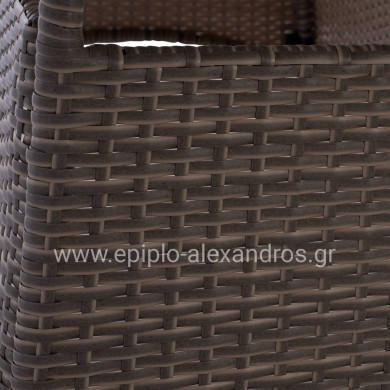ΤΡΑΠΕΖΙ ΜΕΤΑΛΛΙΚΟ MINSK RATTAN ΓΚΡΙ HM5507.01 150x90x75Υ εκ.