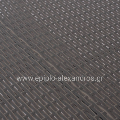 ΤΡΑΠΕΖΙ ΜΕΤΑΛΛΙΚΟ MINSK RATTAN ΓΚΡΙ HM5507.01 150x90x75Υ εκ.