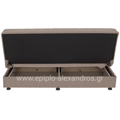 ΚΑΝΑΠΕΣ ΚΡΕΒΑΤΙ ANDRI ΤΡΙΘΕΣΙΟΣ ΜΠΕΖ HM3239.04 180x83x74Υ εκ.