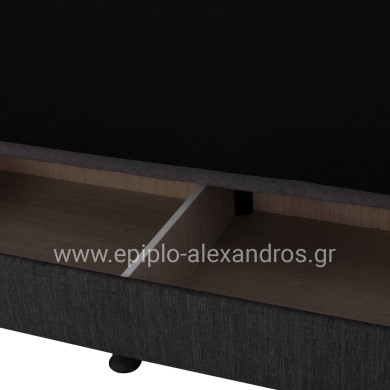 ΚΑΝΑΠΕΣ ΚΡΕΒΑΤΙ ΤΡΙΘΕΣΙΟΣ ΓΚΡΙ HM3239.03 180x72x77 εκ.