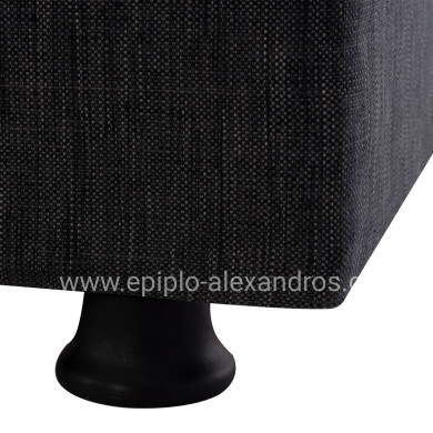 ΚΑΝΑΠΕΣ ΚΡΕΒΑΤΙ ΤΡΙΘΕΣΙΟΣ ΓΚΡΙ HM3239.03 180x72x77 εκ.