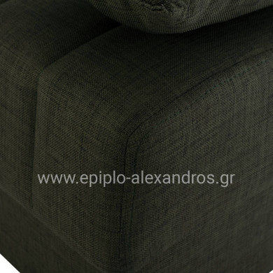 ΚΑΝΑΠΕΣ ΚΡΕΒΑΤΙ ANDRI ΤΡΙΘΕΣΙΟΣ DARK OLIVE HM3239.05 180x72x77 εκ.