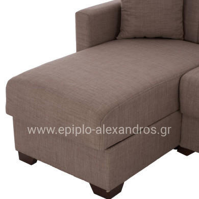 ΚΑΝΑΠΕΣ ΚΡΕΒΑΤΙ GHUFRAN ΓΩΝΙΑ ΑΝΑΣΤΡΕΨΙΜΗ ΚΑΦΕ HM3244.02 ΜΕ ΑΠΟΘΗΚΕΤΙΚΟ ΧΩΡΟ 202x140x78Yεκ.