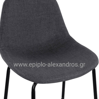 ΣΚΑΜΠΟ VINCENT HM9298.10 ΜΕΣΑΙΟΥ ΥΨΟΥΣ ΓΚΡΙ ΜΕ ΜΕΤΑΛΛΙΚΑ ΠΟΔΙΑ 47x51x96 εκ.