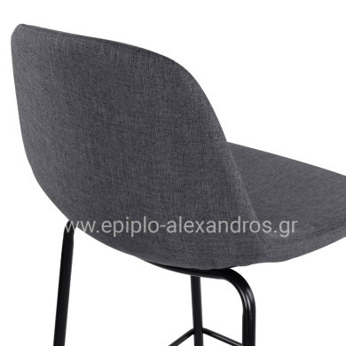 ΣΚΑΜΠΟ VINCENT HM9298.10 ΜΕΣΑΙΟΥ ΥΨΟΥΣ ΓΚΡΙ ΜΕ ΜΕΤΑΛΛΙΚΑ ΠΟΔΙΑ 47x51x96 εκ.