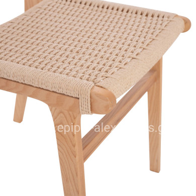 ΚΑΡΕΚΛΑ IGNACIO RUBBERWOOD ΣΧΟΙΝΙ ΦΥΣΙΚΟ HM9330.01 50X60X87Υεκ.
