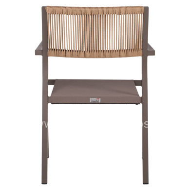 ΠΟΛΥΘΡΟΝΑ ΑΛΟΥΜΙΝΙΟΥ ΕΠΑΓΓΕΛΜΑΤΙΚΗ ΣΑΜΠΑΝΙΖΕ MIREN ME RATTAN ΠΛΑΤΗ HM5893.03 55,5x58,5x83 εκ.