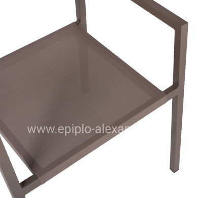 ΠΟΛΥΘΡΟΝΑ ΑΛΟΥΜΙΝΙΟΥ ΕΠΑΓΓΕΛΜΑΤΙΚΗ ΣΑΜΠΑΝΙΖΕ MIREN ME RATTAN ΠΛΑΤΗ HM5893.03 55,5x58,5x83 εκ.