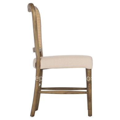 ΚΑΡΕΚΛΑ ΤΟΟΝ ΞΥΛΟ RATTAN ΥΦΑΣΜΑ HM9406.04 47x52x91,5Υεκ.