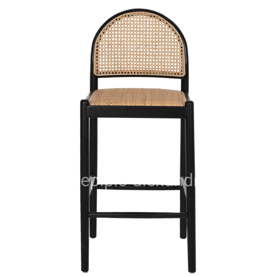 ΣΚΑΜΠΟ ΑΠΟ ΟΞΙΑ-RATTAN ΑΨΙΔΑ ΠΛΑΤΗ ΜΑΥΡΟ 43,5x50x98ΥεκHM9408.02