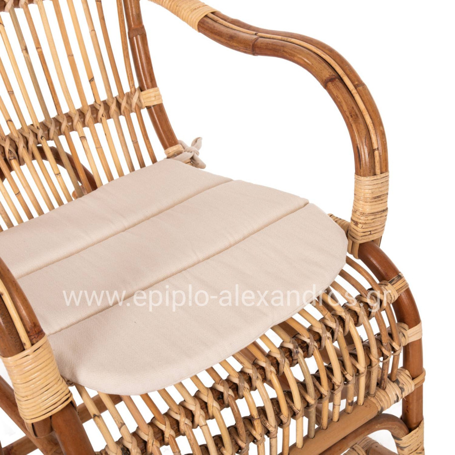 ΚΟΥΝΙΣΤΗ ΠΟΛΥΘΡΟΝΑ ΜΕ ΜΑΞΙΛΑΡΙ SANTA FE RATTAN HM9343 60x103x90Υ εκ.