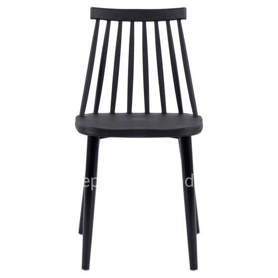 Dining Chair HM8052.12 Vanessa Black with metallic black legs 43x46,5x82 cm.