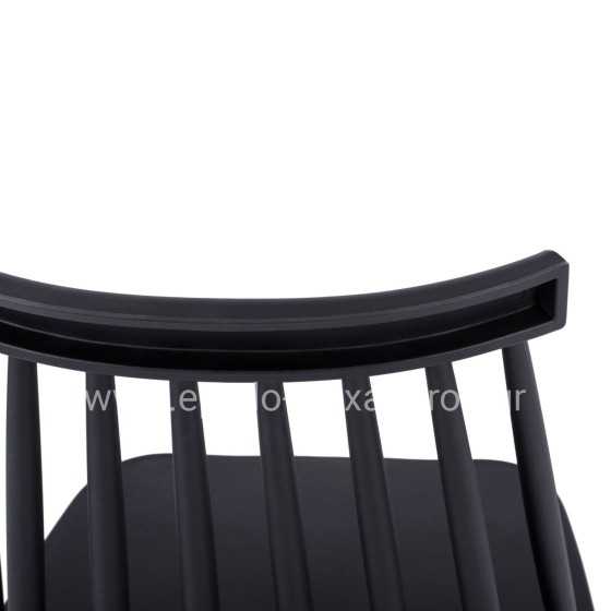 Dining Chair HM8052.12 Vanessa Black with metallic black legs 43x46,5x82 cm.