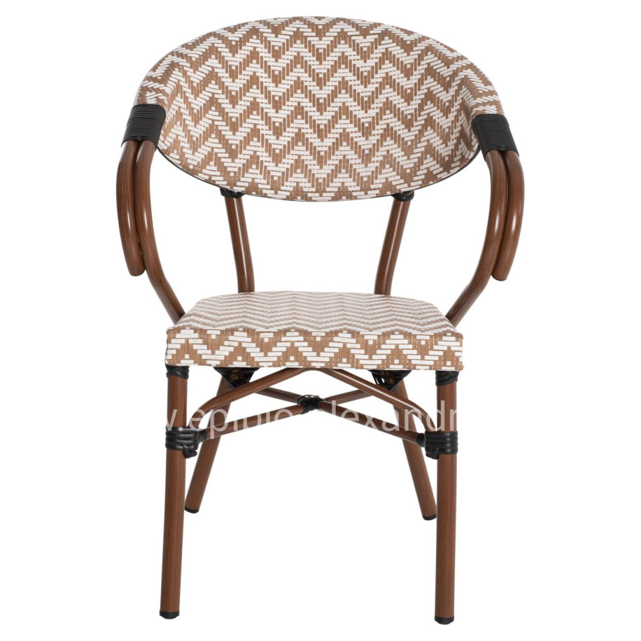 ΠΟΛΥΘΡΟΝΑ BAMBOO LOOK HM5861.03 ΚΑΦΕ-ΛΕΥΚΟ 58.5x58x82Υεκ.