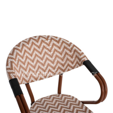 ΠΟΛΥΘΡΟΝΑ BAMBOO LOOK HM5861.03 ΚΑΦΕ-ΛΕΥΚΟ 58.5x58x82Υεκ.