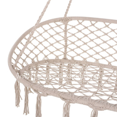 ΚΡΕΜΑΣΤΗ 2ΘΕΣΙΑ ΦΩΛΙΑ ΜΑΚΡΑΜΕ NEENA ΣΕ ΜΠΕΖ ΧΡΩΜΑ HM5769 130x67x120-140Yεκ.