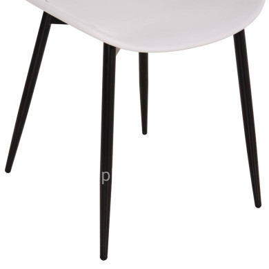 ΚΑΡΕΚΛΑ ΠΟΛΥΠΡΟΠΥΛΕΝΙΟΥ ΛΕΥΚΗ LIO ΜΕ ΜΕΤΑΛΛΙΚΑ ΠΟΔΙΑ ΜΑΥΡΑ HM9524.01 52x53x82Υ εκ.