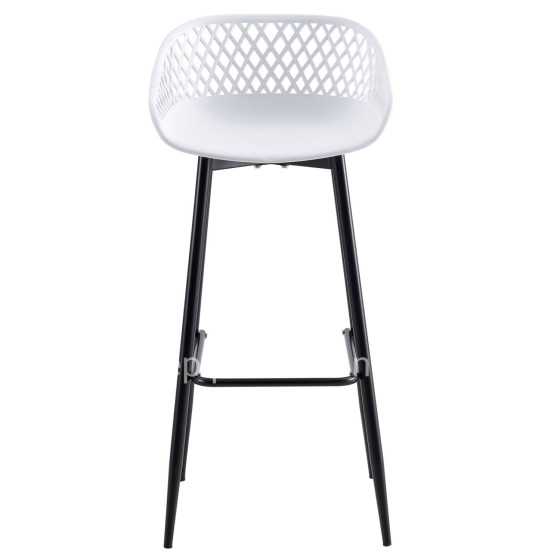 ΣΚΑΜΠΟ ΠΟΛΥΠΡΟΠΥΛΕΝΙΟΥ ΛΕΥΚΟ ΜΕ ΜΕΤΑΛΛΙΚΑ ΜΑΥΡΑ ΠΟΔΙΑ HM8686.11 45x45x97Υ εκ.