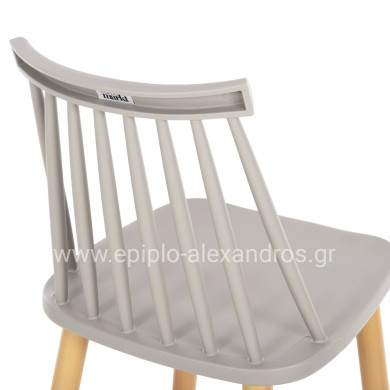 ΣΚΑΜΠΟ ΜΠΑΡ ΜΕΣ.ΥΨΟΥΣ VANESSA HM9300.10 ΠΟΛΥΠΡΟΠ. ΓΚΡΙ & ΜΕΤΑΛΛΟ ΦΥΣΙΚΟ 45x48x96Υεκ.