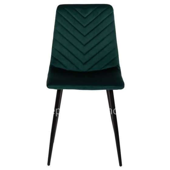 DINING CHAIR LATRELL HM8587.03 CYPRESS GREEN VELVET & BLACK METAL LEGS 43x54x88Hcm.