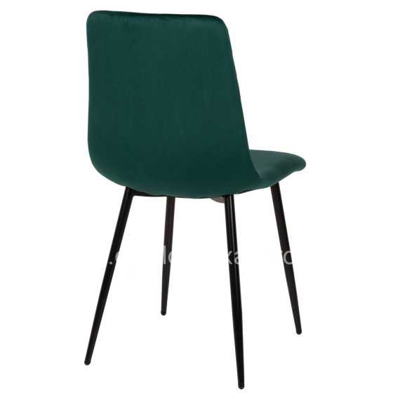 DINING CHAIR LATRELL HM8587.03 CYPRESS GREEN VELVET & BLACK METAL LEGS 43x54x88Hcm.