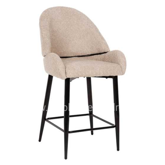 ΣΚΑΜΠΟ ΜΕΣΑΙΟΥ ΥΨΟΥΣ SARKY HM8586.02 ΥΦΑΣΜΑ ΜΠΟΥΚΛΕ ΕΚΡΟΥ-ΜΑΥΡΑ ΜΕΤΑΛ. ΠΟΔΙΑ 55x62x105Yεκ.