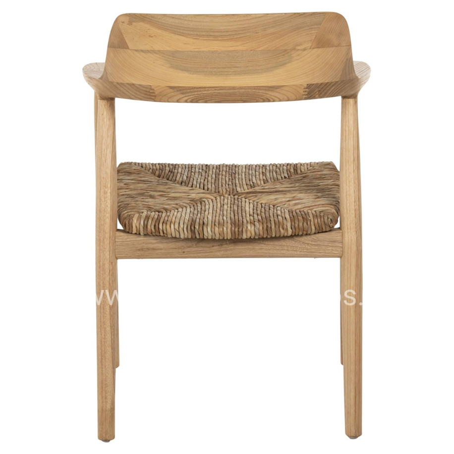 ΠΟΛΥΘΡΟΝΑ KINGSLEY HM9634.01 ΞΥΛΟ SUNGKAI & ΨΑΘΑ ΣΕ ΦΥΣΙΚΟ ΧΡΩΜΑ 57,5x54x80Yεκ.